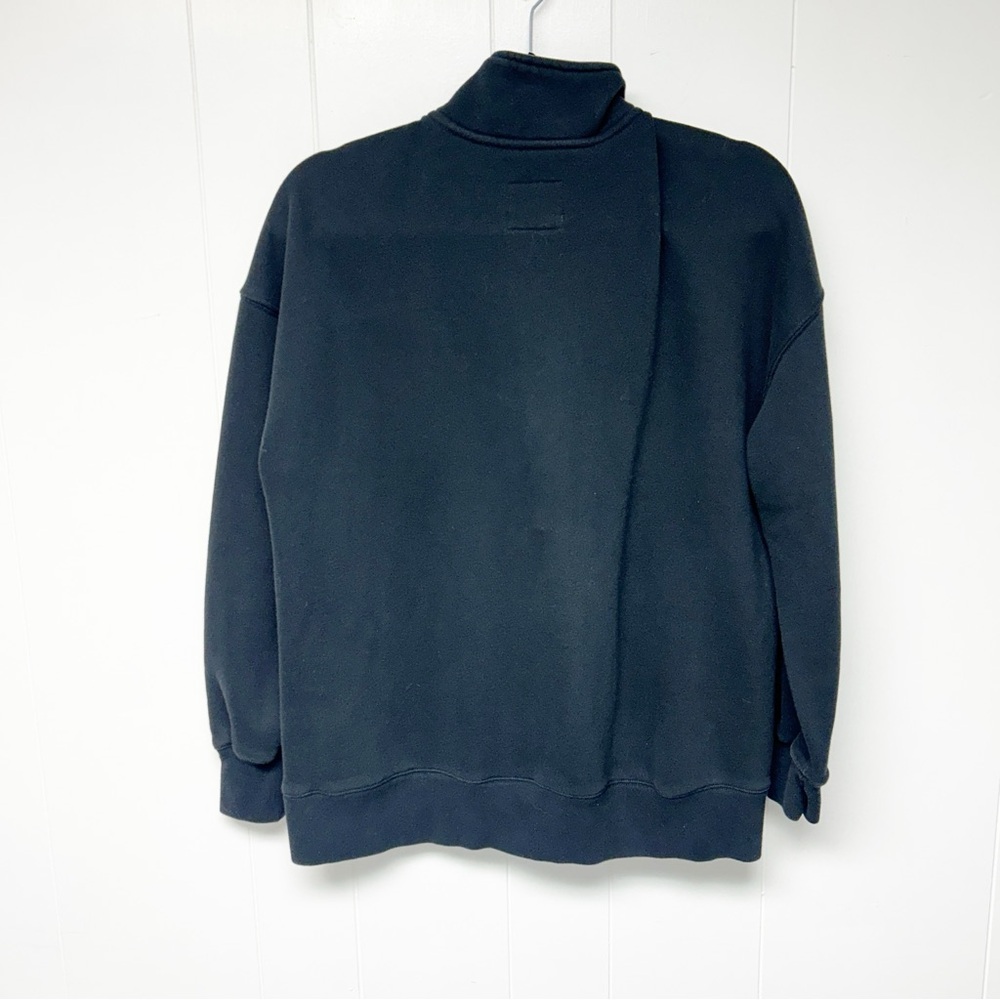Abercrombie & Fitch Soft AF Black 3/4 Zip Mock Next Sweatshirt Extra Small - Picture 2 of 4